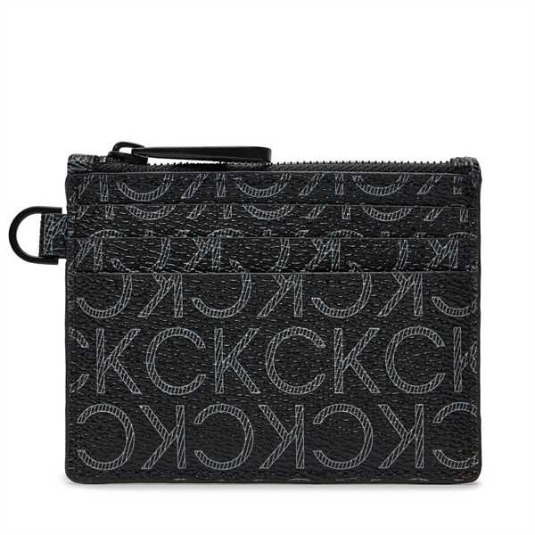 Puzdro na kreditné karty Calvin Klein Ck Must Mono 6Cc Holder W/Zip K50K511678 Čierna