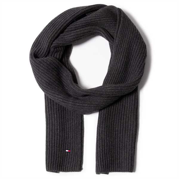 Šál Tommy Hilfiger Pima Cotton Scarf AM0AM06546 Sivá