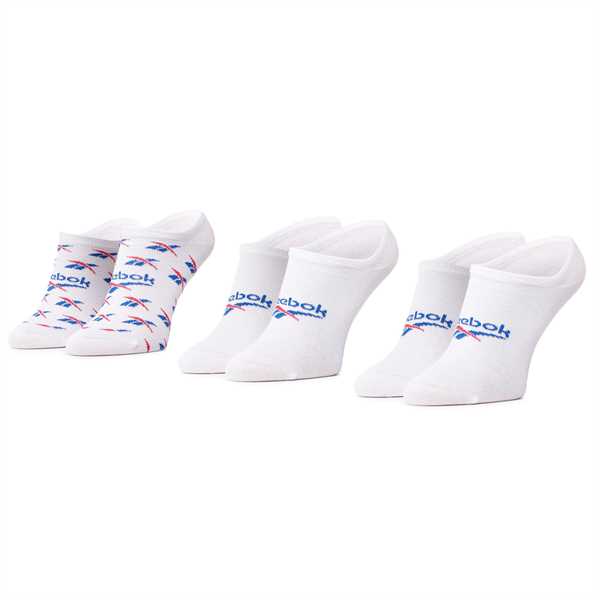 Súprava 3 párov krátkych ponožiek unisex Reebok Cl Fo Invisible Sock 3P GG6680 Biela