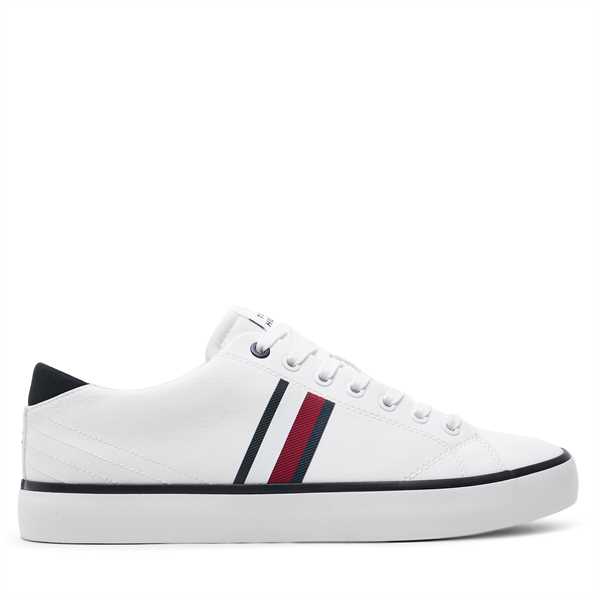 Tenisky Tommy Hilfiger Th Hi Vulc Low Stripes Mesh FM0FM04946 Biela