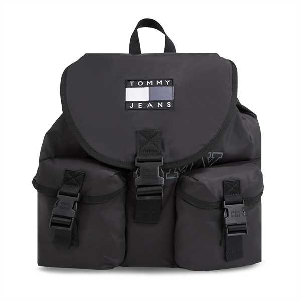 Ruksak Tommy Jeans Tjm Heritage Flap Backpack AM0AM11656 Čierna