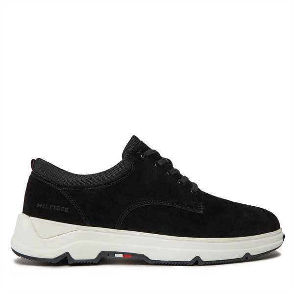 Sneakersy Tommy Hilfiger Casual Hilfiger Hybrid Suede FM0FM04996 Čierna