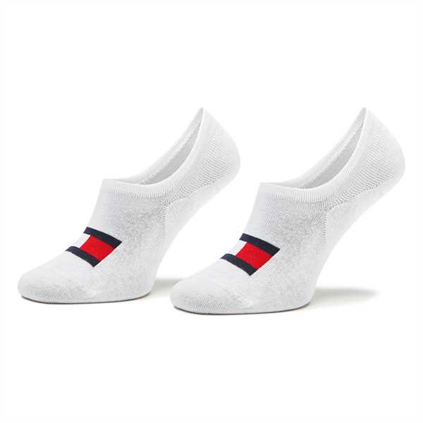 Súprava 2 párov krátkych pánskych ponožiek Tommy Hilfiger 701223928 Biela