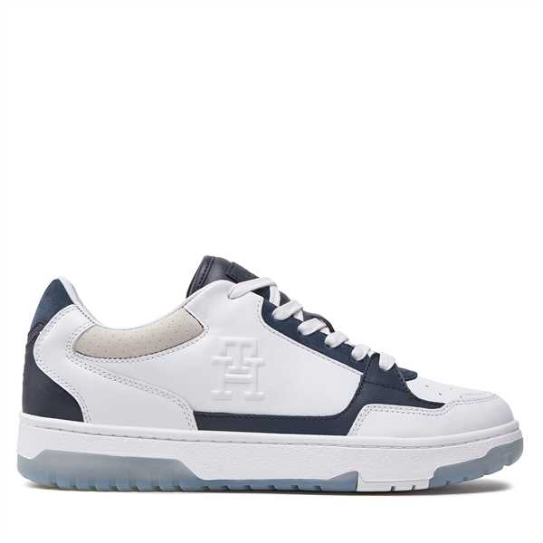 Sneakersy Tommy Hilfiger Th Basket Best Locker FM0FM04969 Biela