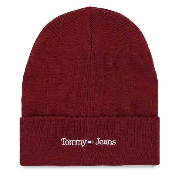 Čiapka Tommy Jeans Tjm Sport Beanie AM0AM11016 Červená