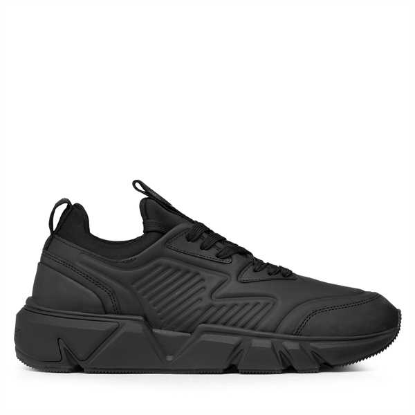 Sneakersy Calvin Klein Low Lace Up Lth HM0HM00317 Čierna