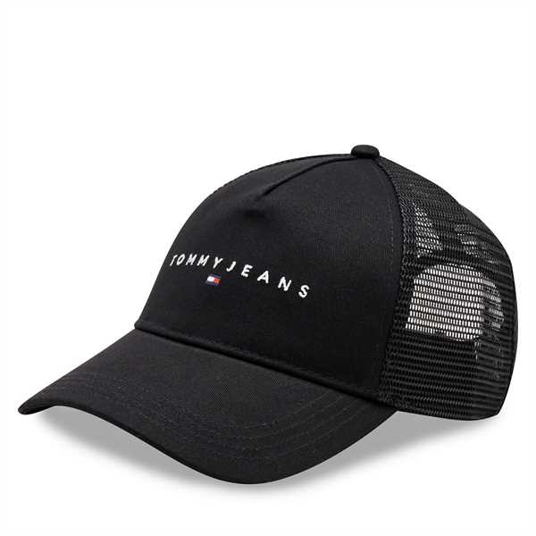 Šiltovka Tommy Jeans Tjm Linear Logo Trucker Cap AM0AM12424 Čierna