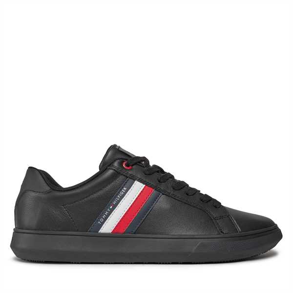 Sneakersy Tommy Hilfiger Essential Leather Cupsole FM0FM04921 Čierna