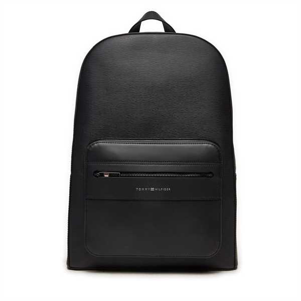 Ruksak Tommy Hilfiger Business Leather Backpack AM0AM12491 Čierna