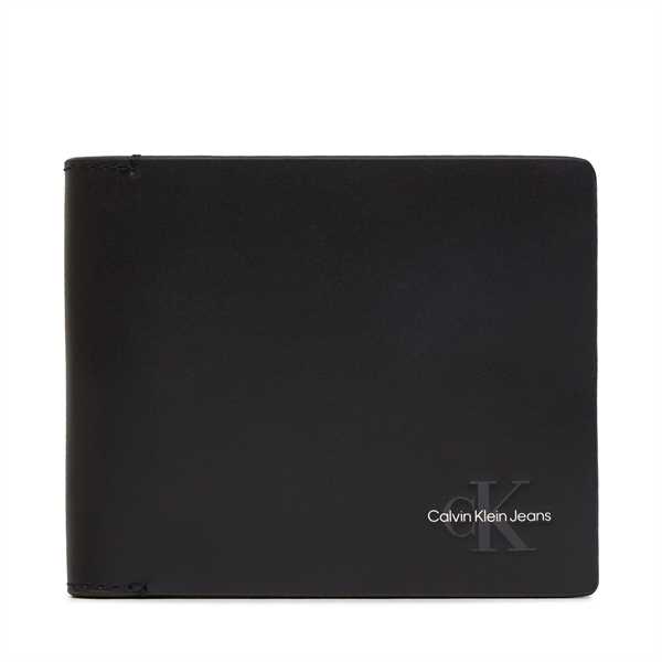 Veľká pánska peňaženka Calvin Klein Jeans Monogram Soft Bifold K50K512171 Čierna