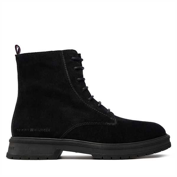 Čižmy Tommy Hilfiger Hilfiger Core Suede Boot FM0FM04674 Čierna