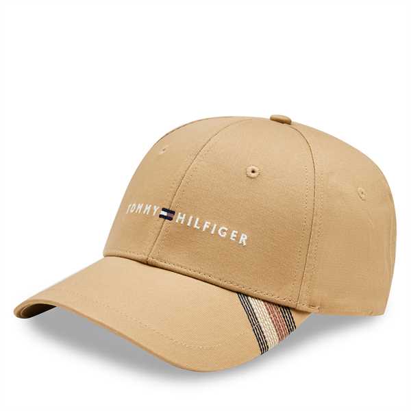 Šiltovka Tommy Hilfiger Foundation Cotton 6 Panel Cap AM0AM12532 Hnedá