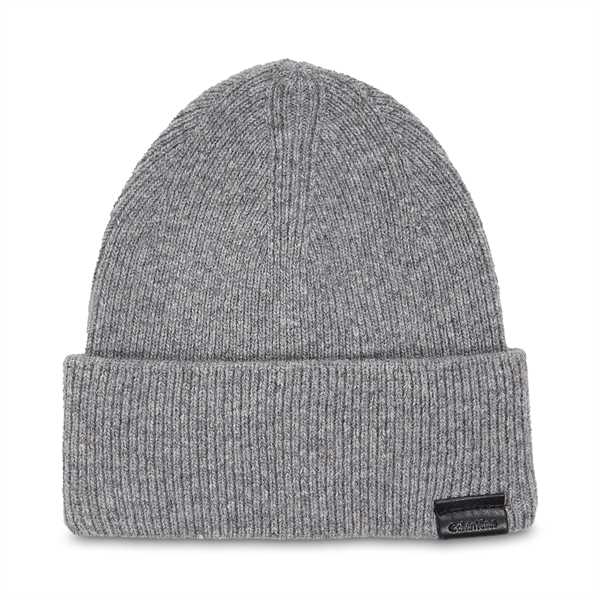 Čiapka Calvin Klein Leather Patch Docker Beanie K50K510978 Sivá