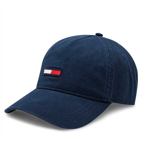 Šiltovka Tommy Jeans Tjm Elongated Flag Denim Cap AM0AM12427 Tmavomodrá