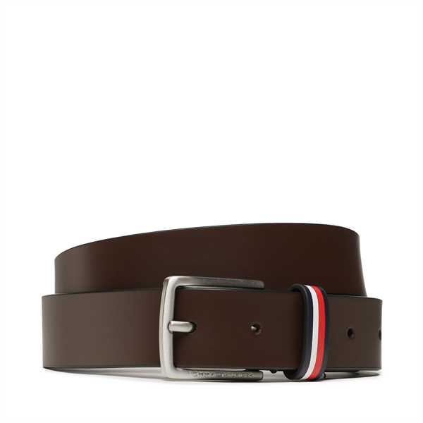 Detský opasok Tommy Hilfiger Leather Belt AU0AU01677 Hnedá