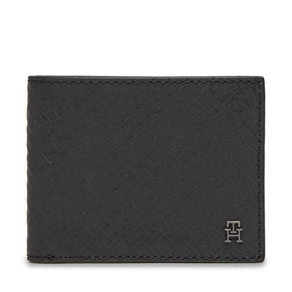 Veľká pánska peňaženka Tommy Hilfiger Th Monogram Mini Cc Wallet AM0AM11849 Čierna