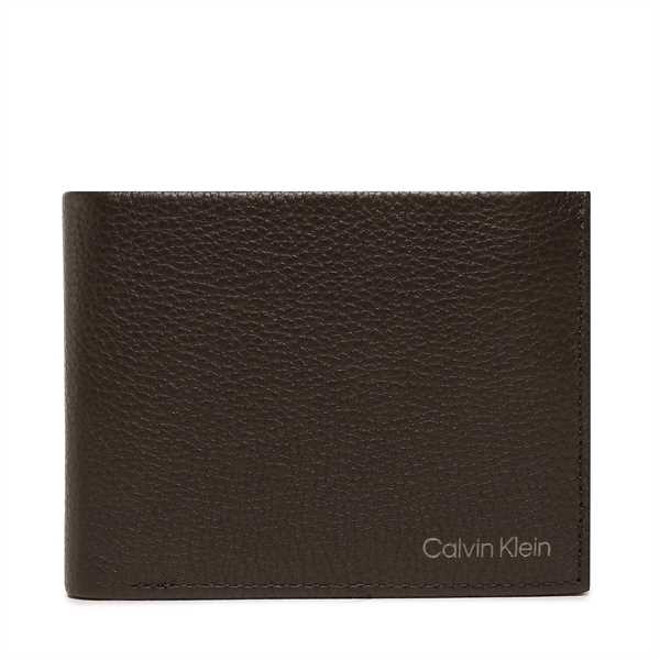 Veľká pánska peňaženka Calvin Klein Warmth Trifold 10Cc W/Coin L K50K507969 Hnedá