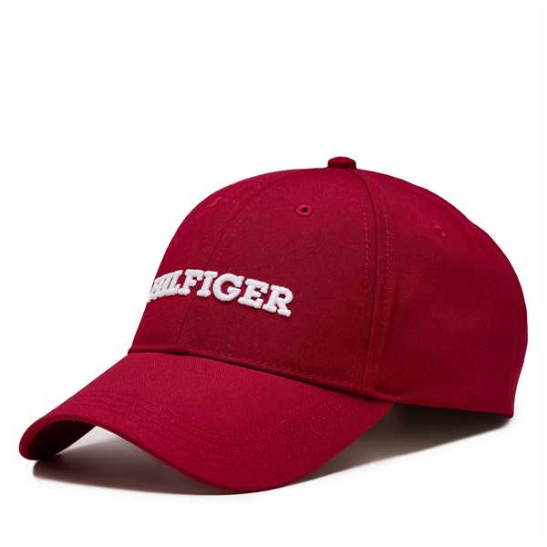 Šiltovka Tommy Hilfiger Th Monotype Canvas 6 Panel Cap AM0AM12043 Červená