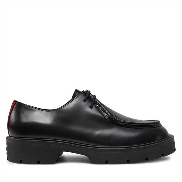 Poltopánky Tommy Jeans Tjm Smart Derby Shoe EM0EM01418 Čierna