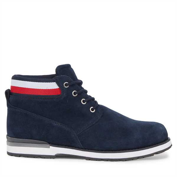 Outdoorová obuv Tommy Hilfiger Core Hilfiger Suede Boot FM0FM04800 Modrá