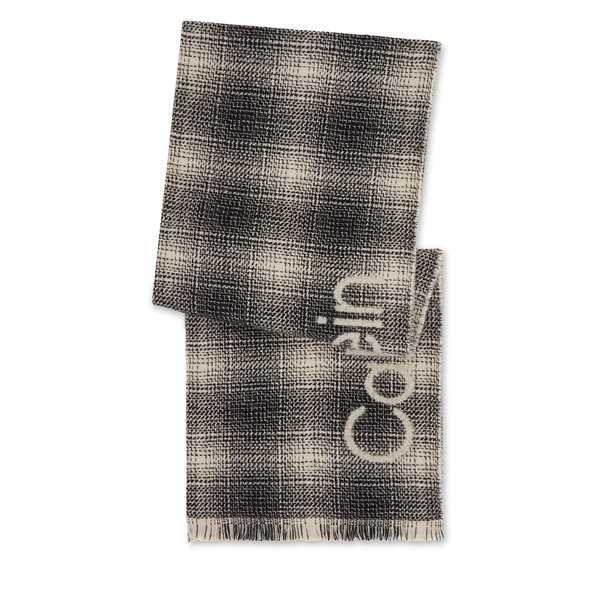 Šál Calvin Klein Check Scarf K50K510989 Čierna