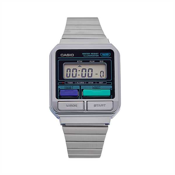 Hodinky Casio Vintage 80s A120WE-1AEF Strieborná