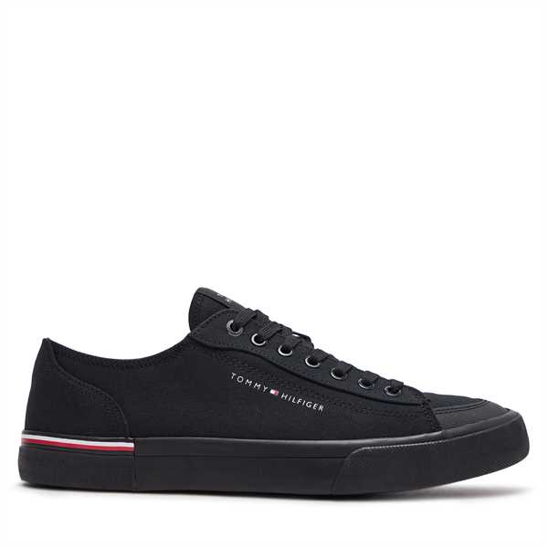 Tenisky Tommy Hilfiger Corporate Vulc Canvas FM0FM04954 Čierna