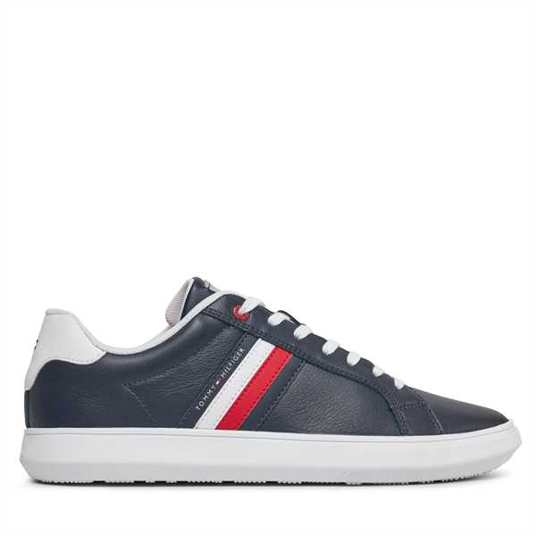 Sneakersy Tommy Hilfiger Essential Leather Cupsole FM0FM04921 Modrá