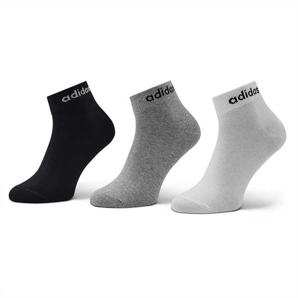 Ponožky Kotníkové Unisex adidas Think Linear Ankle Socks 3 Pairs IC1306 Sivá