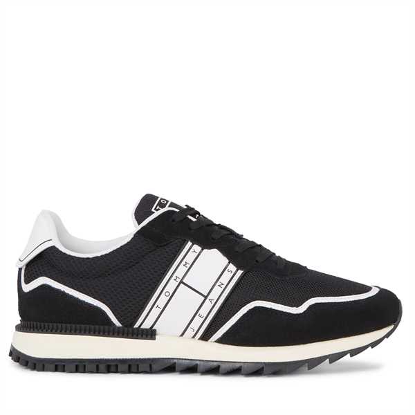 Sneakersy Tommy Jeans Tjm Runner Mix Material EM0EM01266 Čierna