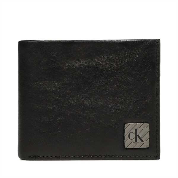 Malá pánska peňaženka Calvin Klein Jeans Logo Hardware Bifold Rfid K50K510138 Čierna