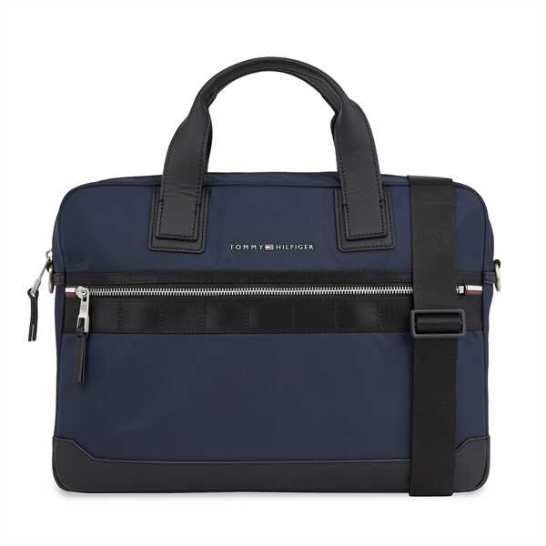 Taška na laptop Tommy Hilfiger Th Elevated Nylon Computer Bag AM0AM11574 Tmavomodrá