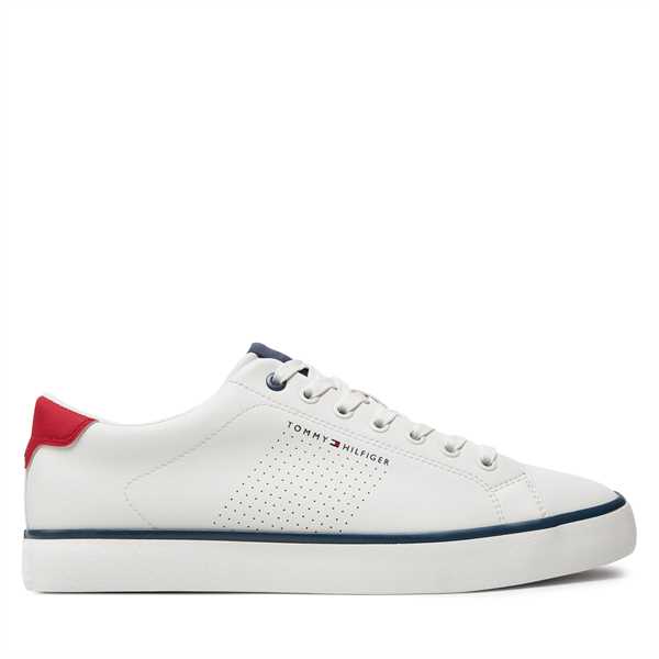 Sneakersy Tommy Hilfiger Th Hi Vulc Low Core Seasonal FM0FM05110 Écru