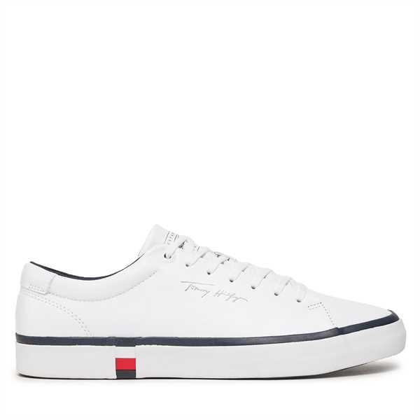 Sneakersy Tommy Hilfiger Modern Vulc Corporate Leather FM0FM04922 Biela