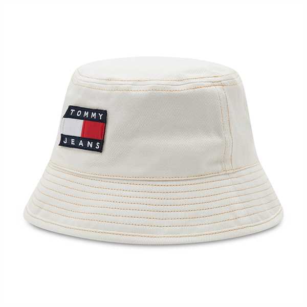 Klobúk Tommy Jeans Denim Bucket AM0AM09584 Béžová