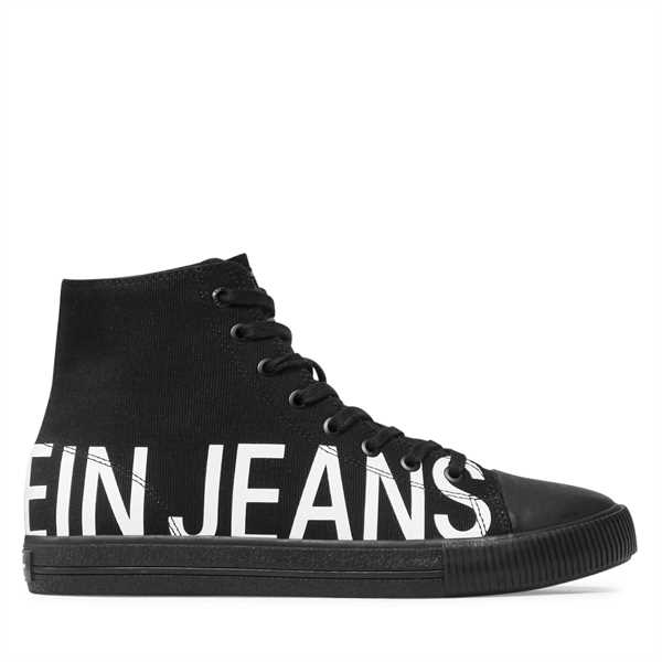 Plátenky Calvin Klein Jeans Vulcanized Mid Sneaker Logo YM0YM00276 Čierna