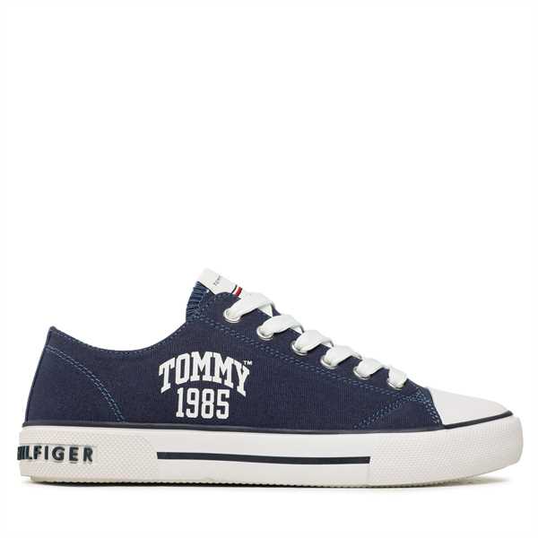 Plátenky Tommy Hilfiger Varisty Low Cut Lace-Up Sneaker T3X9-32833-0890 S Tmavomodrá