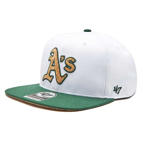 Šiltovka 47 Brand MLB Oakland Athletics Corkscrew 47 CAPTAIN B-CORKS18WBP-WH Biela