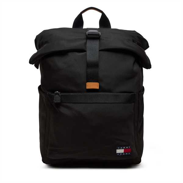 Ruksak Tommy Jeans Tjm Essential Rolltop Backpack AM0AM12414 Čierna