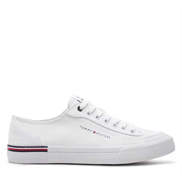 Tenisky Tommy Hilfiger Corporate Vulc Canvas FM0FM04954 Biela