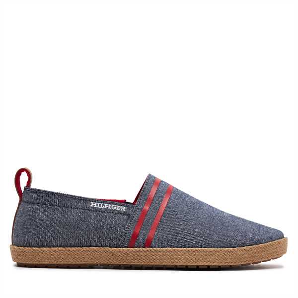 Espadrilky Tommy Hilfiger Hilfiger Espadrille C Chambray FM0FM04982 Tmavomodrá