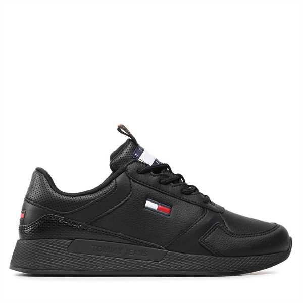 Sneakersy Tommy Jeans Flexi Runner Ess EM0EM01080 Čierna