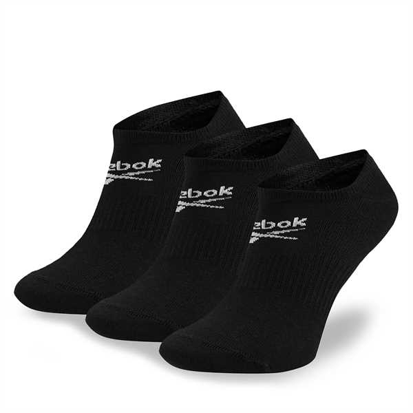 Súprava 3 párov kotníkových ponožiek unisex Reebok R0353-SS24 (3-pack) Čierna