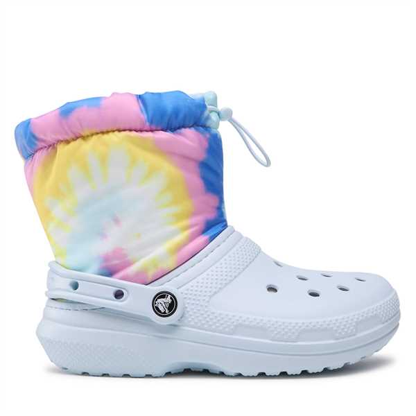 Snehule Crocs Classic Lined Neo Puff Tie Dye 207328 Modrá