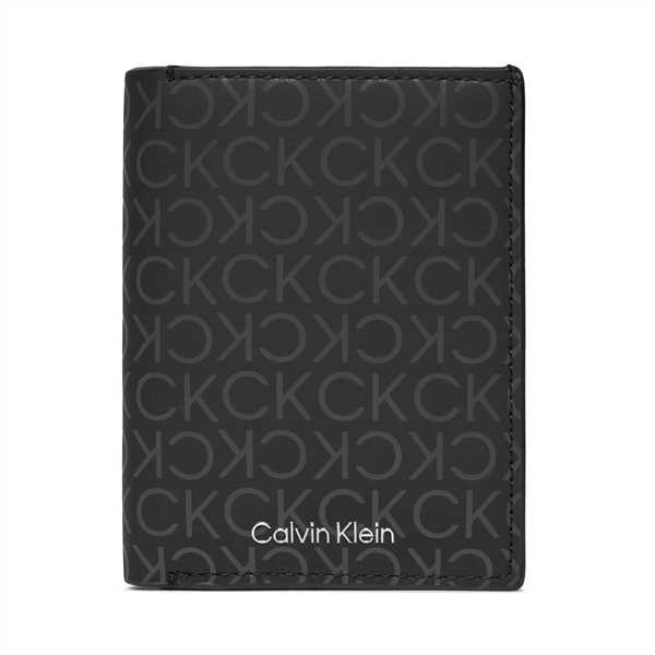 Veľká pánska peňaženka Calvin Klein Rubberized Trifold 6Cc W/Detach K50K511379 Čierna