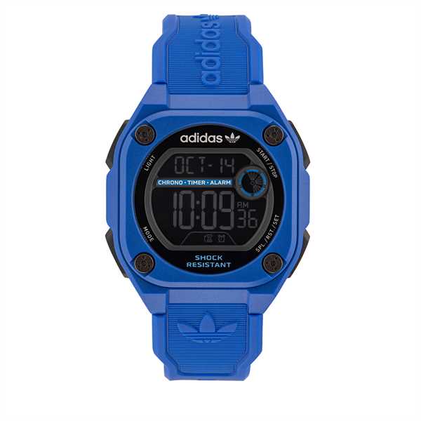 Hodinky adidas Originals City Tech Two Watch AOST23061 Modrá