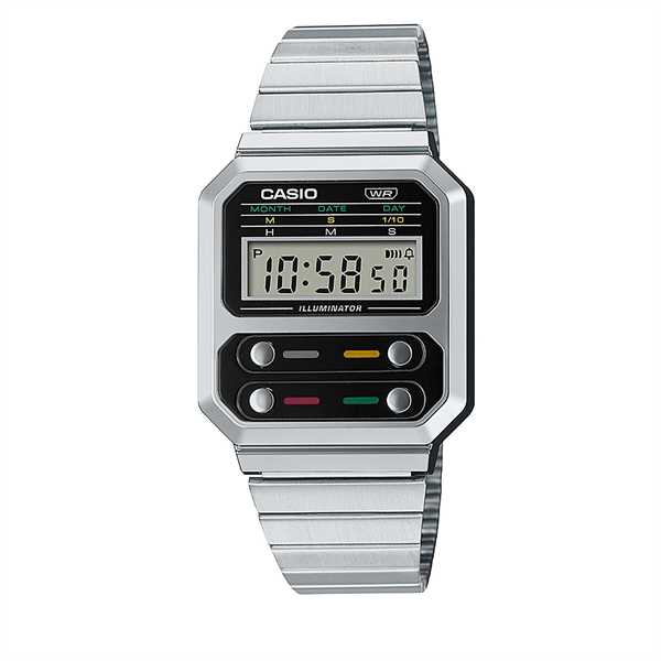 Hodinky Casio Vintage A100WE-1AEF Strieborná