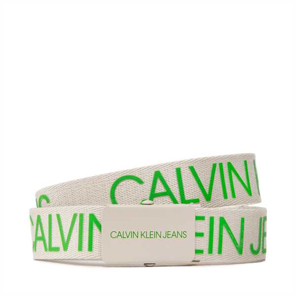 Detský opasok Calvin Klein Jeans Canvas Logo Belt IU0IU00125 Béžová