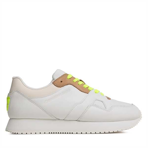 Sneakersy Calvin Klein Jeans Retro Runner Fluo Contrast YM0YM00619 Biela