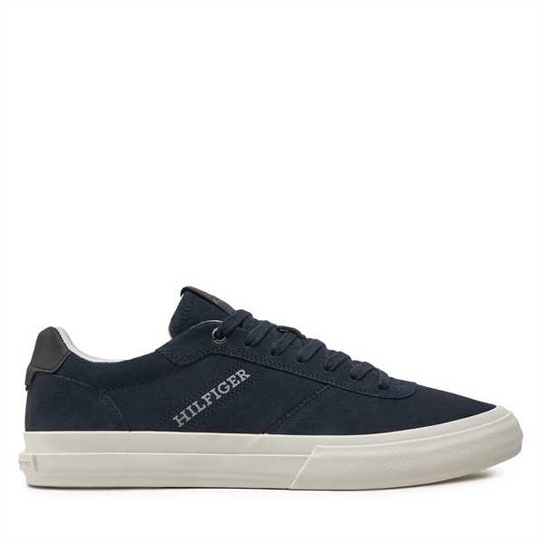 Sneakersy Tommy Hilfiger Th Hi Vulc Low Street Suede FM0FM05112 Tmavomodrá